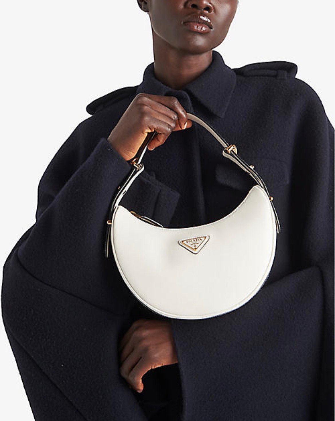 PRADA Τσάντα Άσπρη Όμου & Χειρός